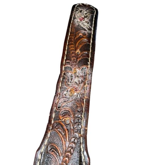 Vintage Custom Tooled Filigree Western Belt - Bid Now = Discounted Shipping main image 13